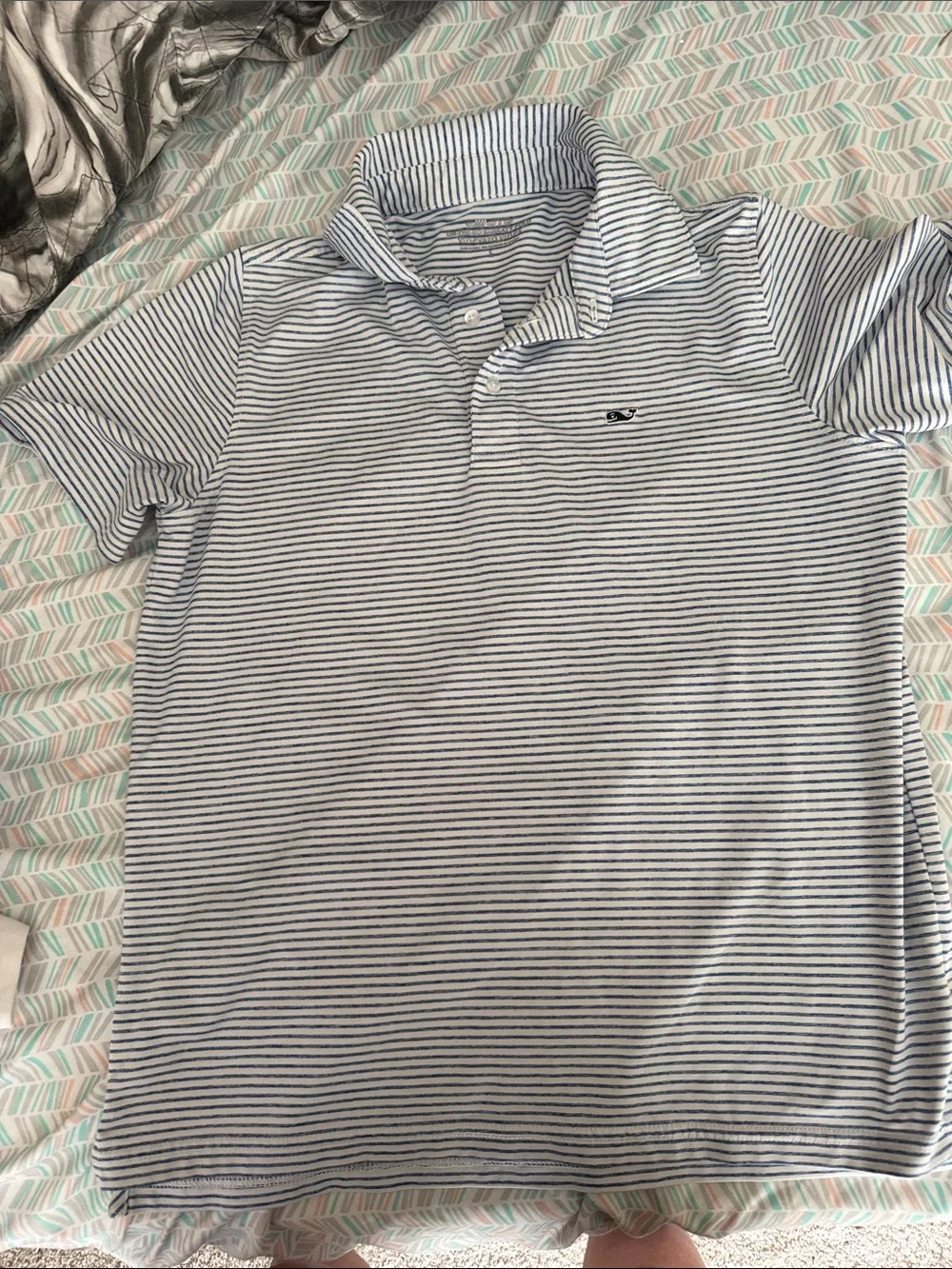 Vineyard Vines Men's Striped Polo - Blue & White